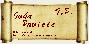 Ivka Pavičić vizit kartica